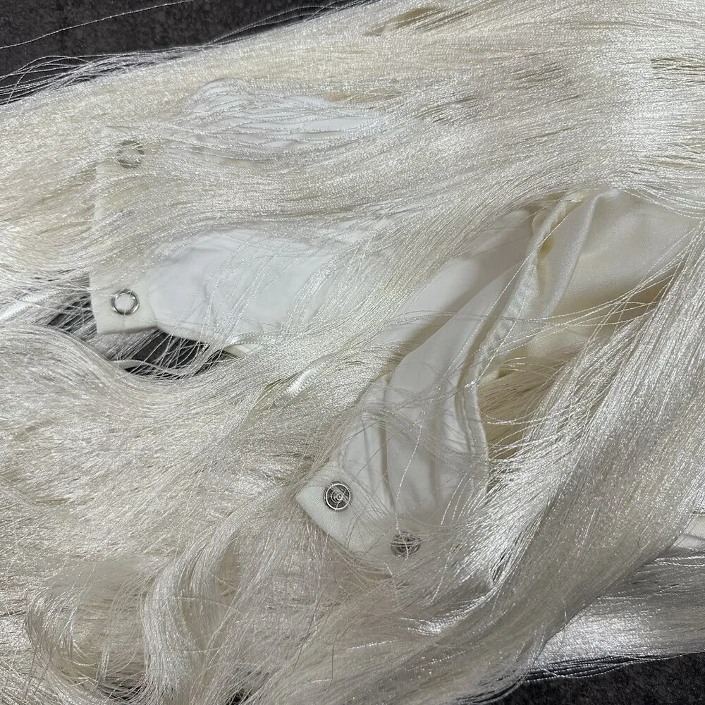 PatBO All-over Fringe Sleeveless Maxi Dress in White - Picture 8 of 8